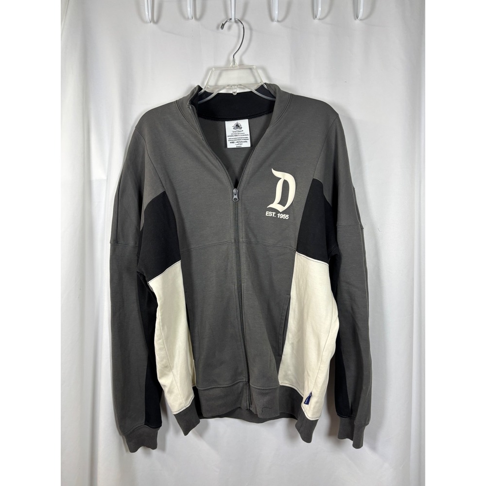 Disney Spirit Jersey Disneyland Resort Full Zip Jacket Grey Black White Small